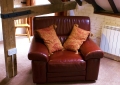 Relax in a comfortable leather armchair